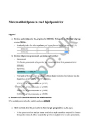 Matematikdelprøven med hjælpemidler | 2018