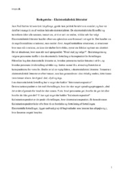 Eksistentialistisk Litteratur | Redegørelse