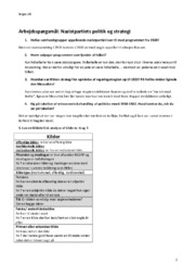 Nazistpartiets politik og strategi | Arbejdsspørgsmål | Historie