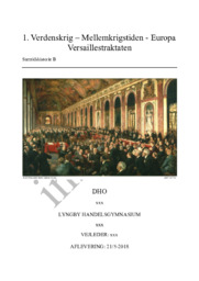 Mellemkrigstiden | Europa Versaillestraktaten | DHO