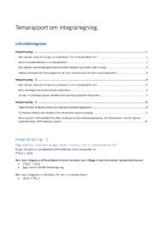 Temarapport om integralregning | Matematik
