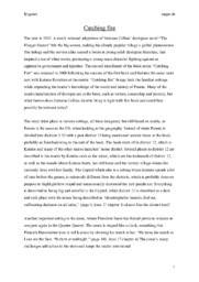 Hunger Games: Catching Fire | Analyse | Suzanne Collins