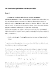 Det økonomiske og monotære samarbejde i Europa | IØ