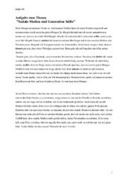 Soziale Medien und Generation Selfie | Tysk opgave