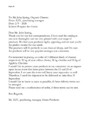 Mr. John Spring Letter | Engelsk aflevering