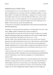 Indian Camp | Analytical Essay | Ernest Hemmingway