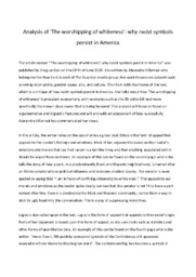Analysis | ‘The worshipping of whiteness’: why racist symbols….