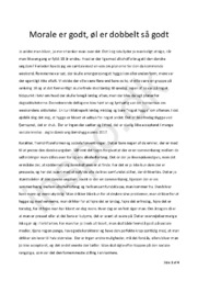 Dansk essay | Morale er godt, øl er dobbelt så godt