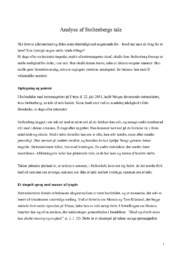 Stoltenbergs tale | Analyse