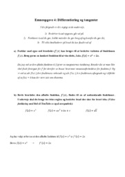 Emneopgave 4: Differentiering og tangenter