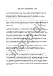 They’re not your husband, I am | Engelsk short story