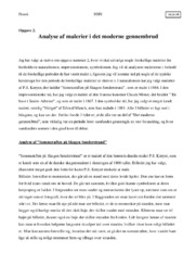 Malerier i det Moderne Gennembrud | Analyse