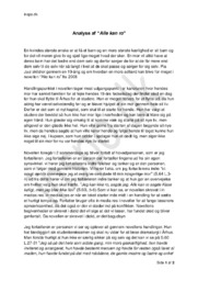 Alle Kan Ro | Analyse | Dansk