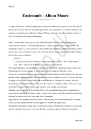 Eastmouth | Analytical Essay | Alison Moore