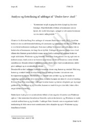 “Døden kører Audi” | Analyse og fortolkning