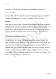 Corona-krisen | Sansning | Dansk Opgave