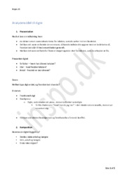 Digte | Analysemodel | Dansk Noter