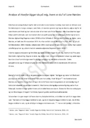 Hvorfor kigger du på mig, hvem er du? | Analyse | Lone Hørslev