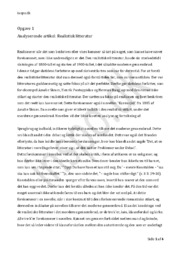 Realistisk litteratur | Analyserende artikel