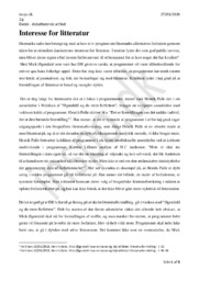 Interesse for Litteratur | Debatterende Artikel