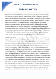 Torsbens Datter | Analyserende Artikel