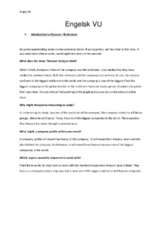 Amazon – Brainstorm | Engelsk Opgave