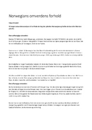 Norwegians omverdens forhold | Afsætning