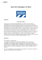Matas | Virksomhedsøkonomi Opgave