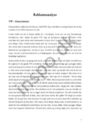 Reklameanalyse VW | Generationer