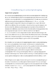 Emneaflevering om sandsynlighedsregning