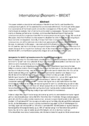 International Økonomi – BREXIT