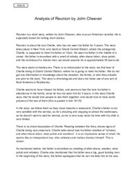 Reunion | Analysis | John Cheever