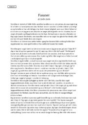 Fasaner | Analyse | Helle Helle