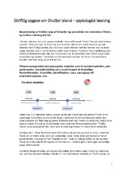 Skriftlig opgave om Shutter Island