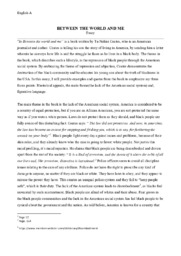 Between the world and me essay | Essay