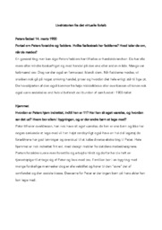 Livshistorien fra det virtuelle forløb