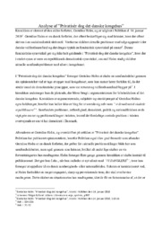 Analyse af ”Privatisér dog det danske kongehus”