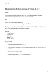 Eksperimentel eftervisning af Ohms 2. lov