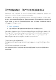 Hypothesetest | Prøve og emneopgave