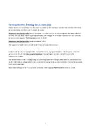 Terminsprøve HH 1 År tirsdag den 24. marts 2020