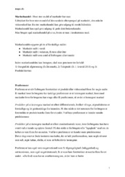 Markedsandel & Præferencer | Afsætning noter