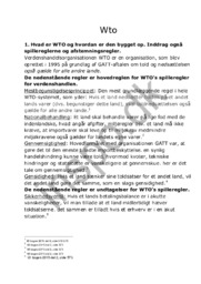 WTO | international økonomi på HHX