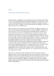 A Telephone call by Dorothy Parker | Essay