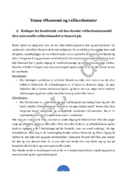 Tema: Danske velfærdsstatsmodel