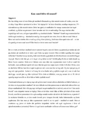 Essay om sundhed | Kan sund blive til usund?