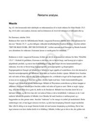 5. opg Analyse af to bilreklamer Mazda CX-5 & Kia Cee’d