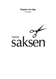 Rapport om App | Frisør saksen