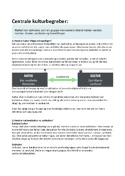 Centrale kulturbegreber | Samfundsfag noter