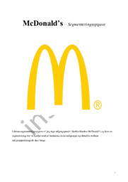 McDonald’s | Segmenteringsopgave