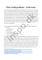 First world problems | Food waste | Speech